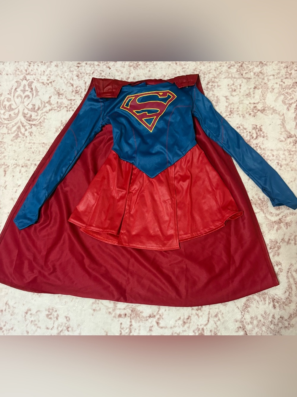 DC Supergirl Kids Costume Dress with Cape - Blue & Red